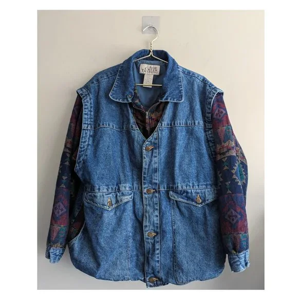 Ash Creek Trading Tapestry Southwestern Denim Jacket - Picture 2 of 14